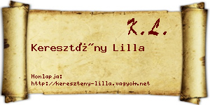 Keresztény Lilla névjegykártya