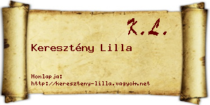 Keresztény Lilla névjegykártya