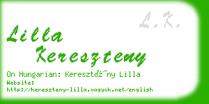 lilla kereszteny business card